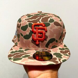 San Francisco Giants MLB NE World Series 2010 Duck Camo Fitted Hat - New